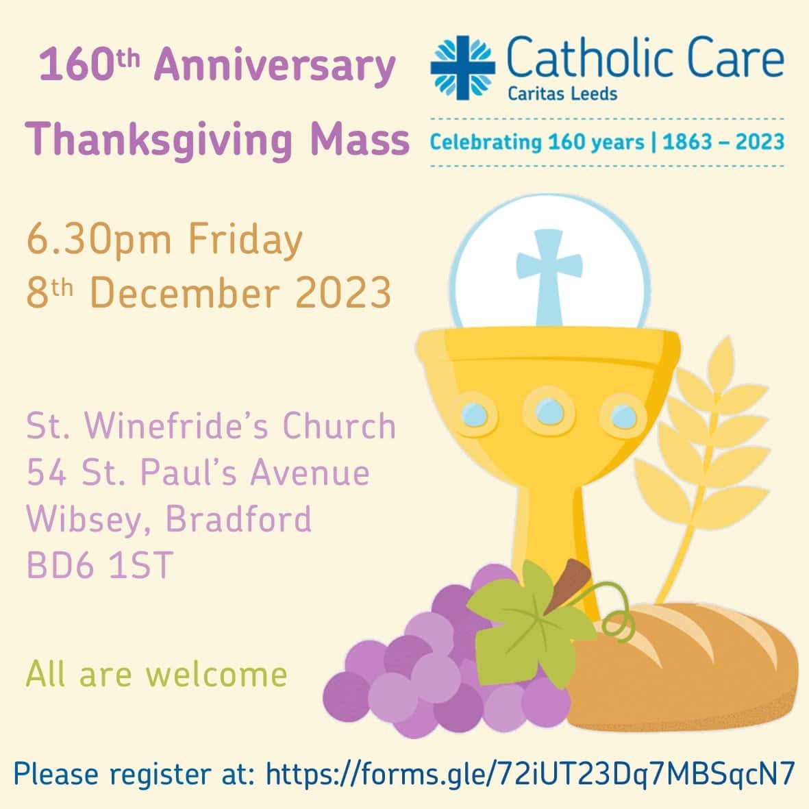 Catholic Care 160th Thanksiving Mass Advert 01
